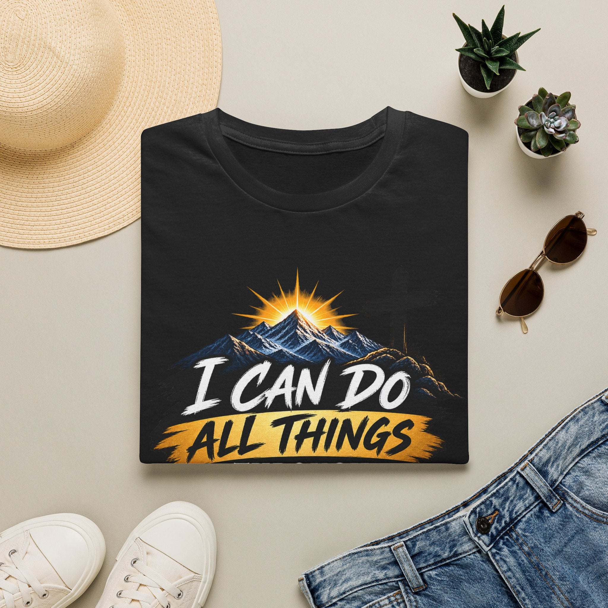 Christian T-Shirt — I Can Do All Things Through Christ | Philippians 4:13 Faith Tee