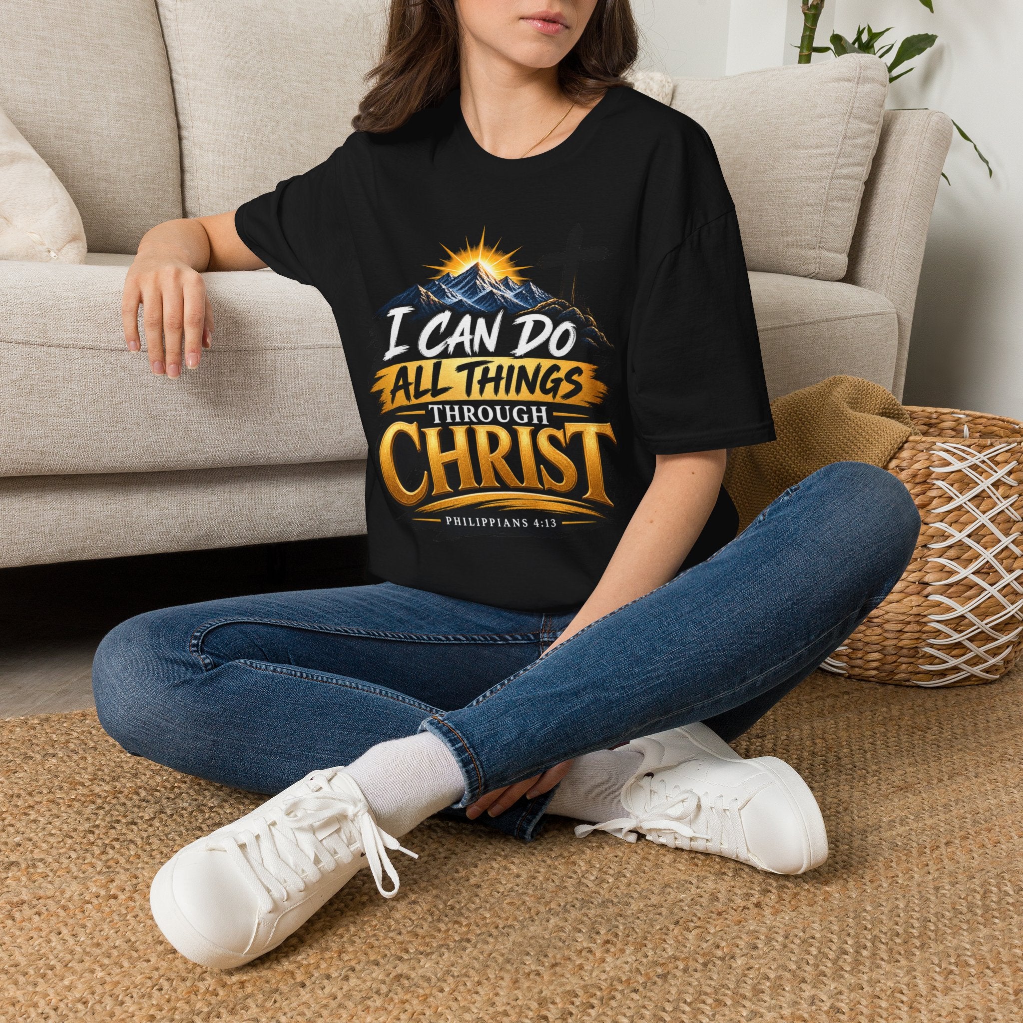 Christian T-Shirt — I Can Do All Things Through Christ | Philippians 4:13 Faith Tee