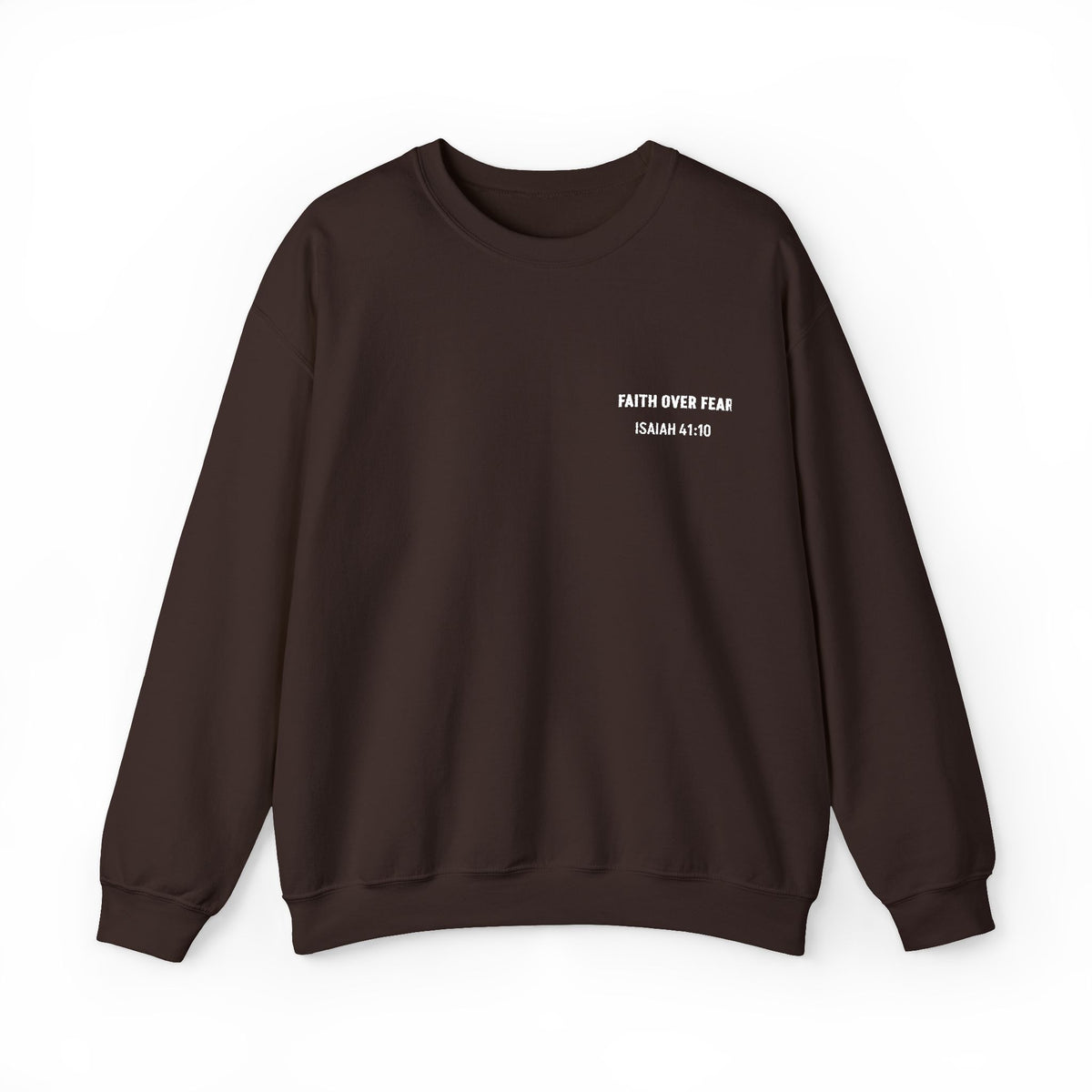 Faith Over Fear Embroidered Crewneck Sweatshirt | Isaiah 41:10