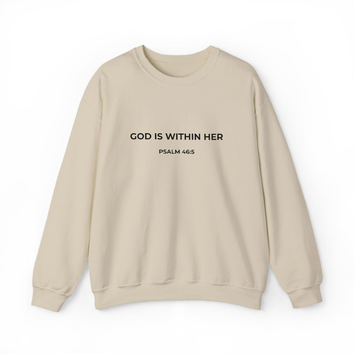 God Is Within Her Crewneck Sweatshirt | Psalm 46:5 Christian SweatShirt